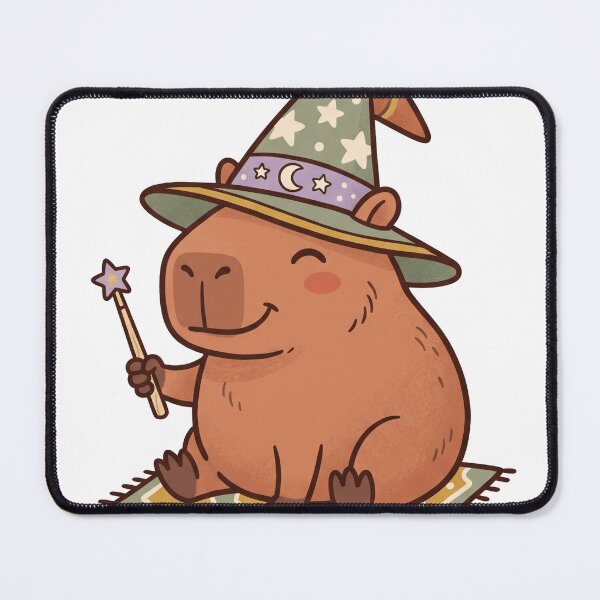 Item preview, Capybara Wizard Halloween Cute Kawaii Magic designed and sold by DofinaSur.