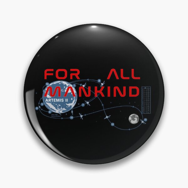 Item preview, For All Mankind_ Artemis II Mission Map designed and sold by unicorns-art.