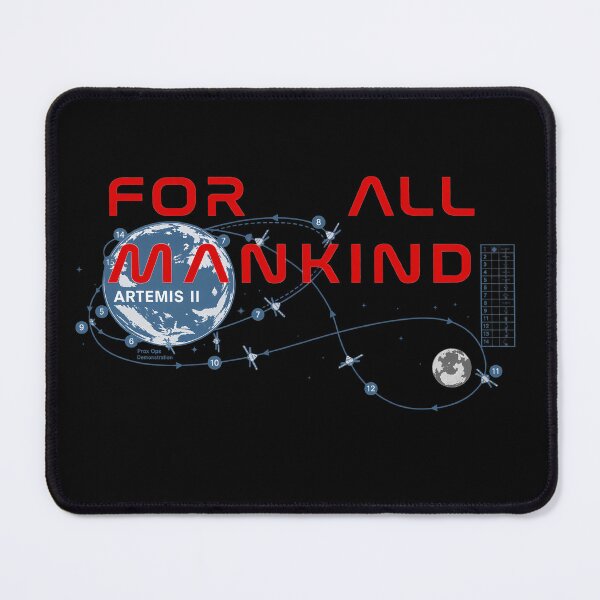Item preview, For All Mankind_ Artemis II Mission Map designed and sold by unicorns-art.