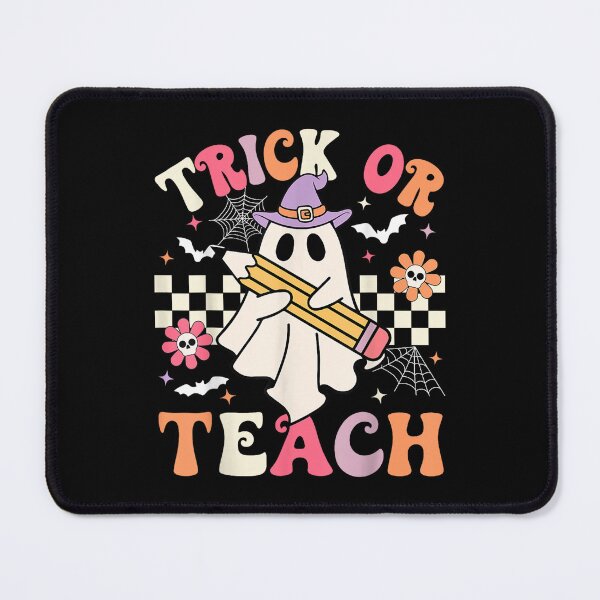 Item preview, Trick Or Teach Groovy Teacher Halloween Retro Floral Ghost designed and sold by River Silva.