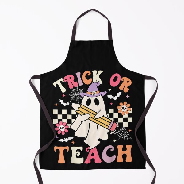 Item preview, Trick Or Teach Groovy Teacher Halloween Retro Floral Ghost designed and sold by River Silva.