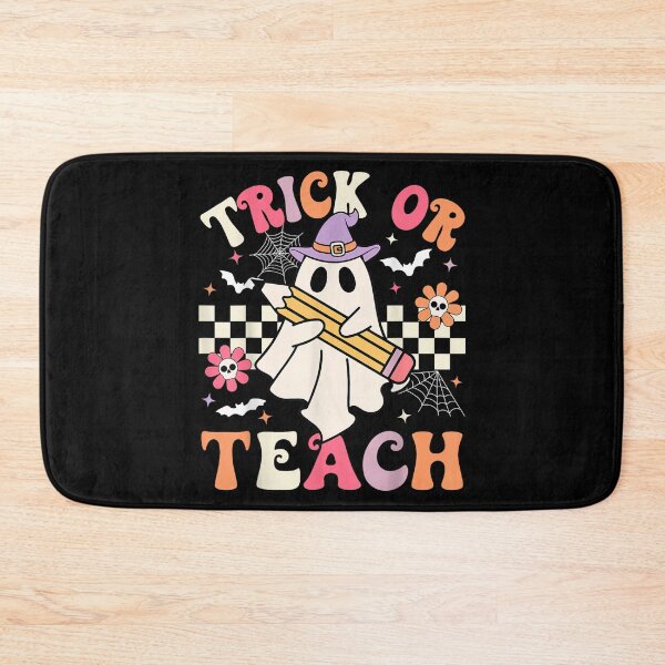 Item preview, Trick Or Teach Groovy Teacher Halloween Retro Floral Ghost designed and sold by River Silva.