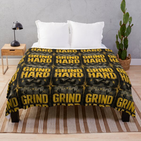 Item preview, Grind Hard Gym Motivation Weightlifting Workout designed and sold by creativerooney.