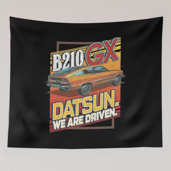 Item preview, Datsun B210 GX We Are Driven Retro Car Art designed and sold by Oraast.