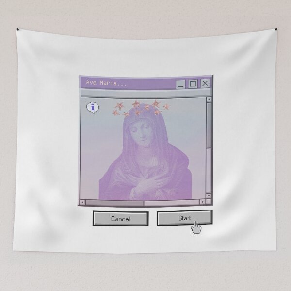 Artikelvorschau, Katholischer Vaporwave Ave Maria entworfen und verkauft von The Lady Goblin's Goods.