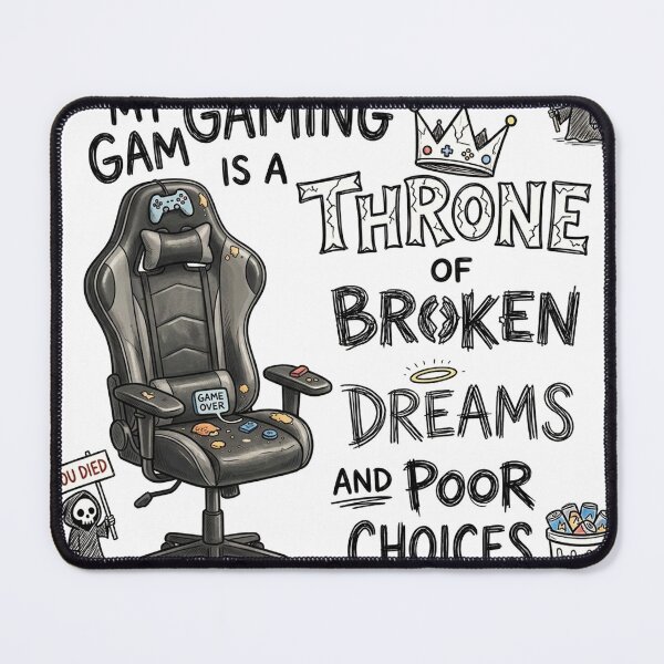 Item preview, My gaming chair is a throne of broken dreams and poor choices. designed and sold by jrzvibe.