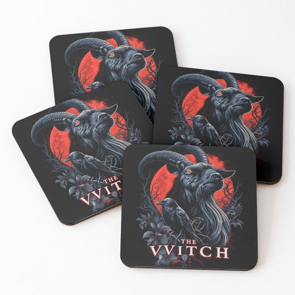 Item preview, Gothic Goat Beneath the Red Moon The Witch designed and sold by unicorns-art.