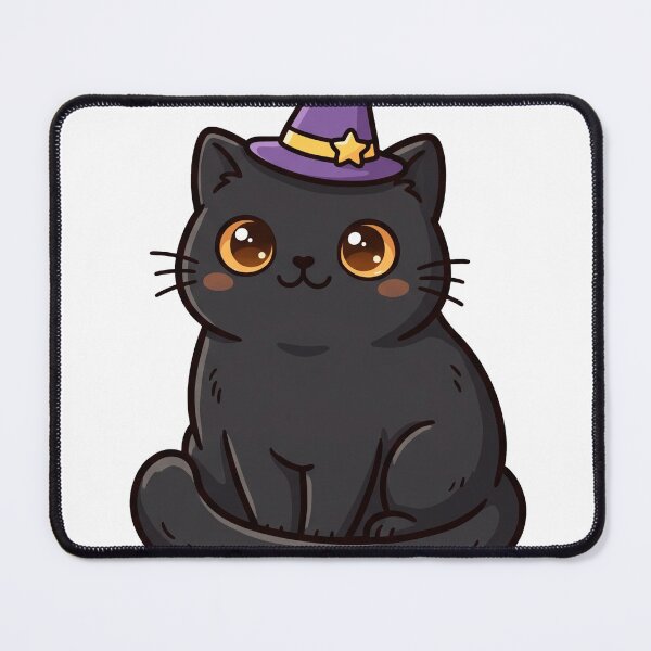 Item preview, Black Cat Witch Hat Stars Halloween Cute designed and sold by DofinaSur.