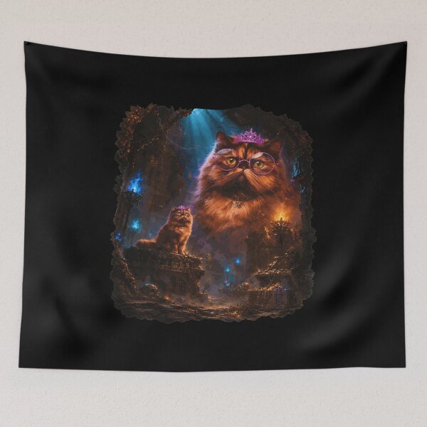 Item preview, Regal Cat Princess Crown Glasses Fantasy Art designed and sold by MichaelGa37542.