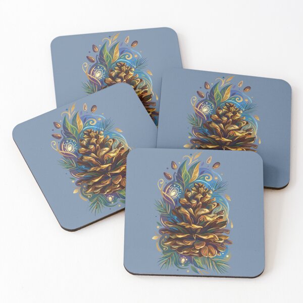 Item preview, Pine Cone Alone Colorful designed and sold by Azadi-Tree.