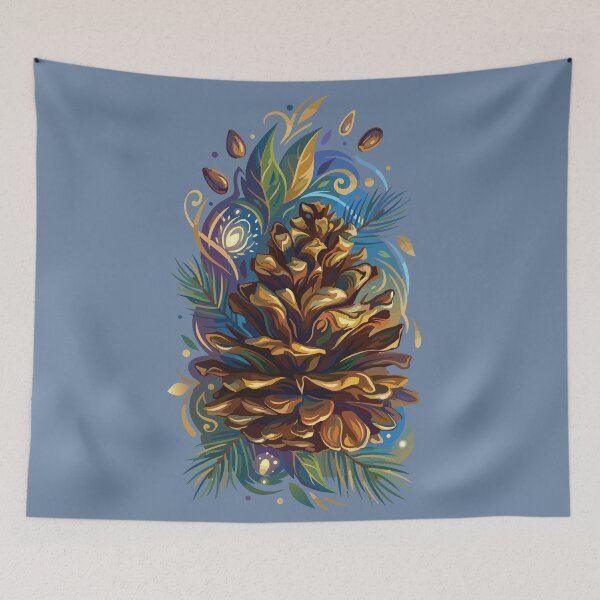 Item preview, Pine Cone Alone Colorful designed and sold by Azadi-Tree.