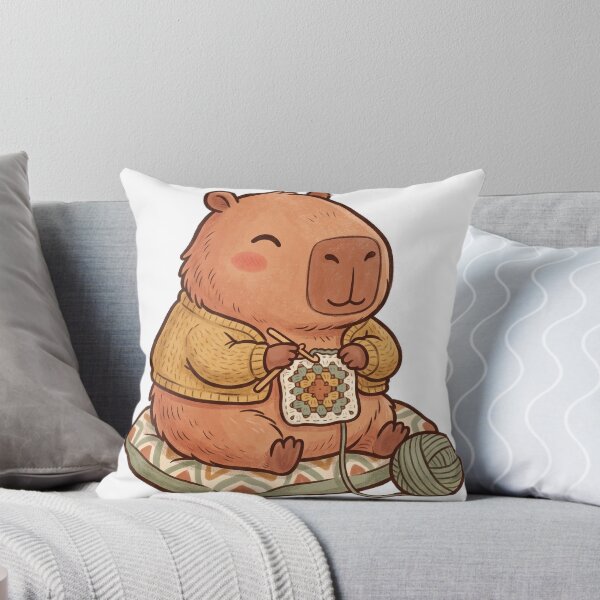 Item preview, Capybara Crochet Cozy Cute Kawaii designed and sold by DofinaSur.