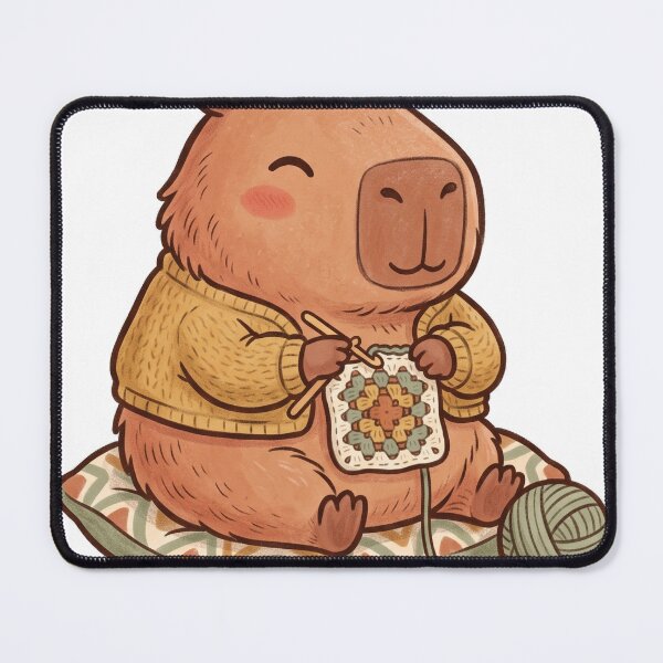 Item preview, Capybara Crochet Cozy Cute Kawaii designed and sold by DofinaSur.