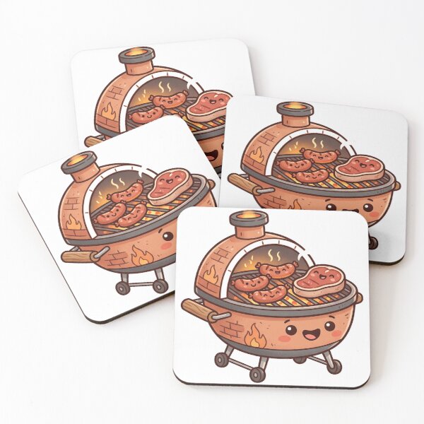 Item preview, Cute Kawaii BBQ Grill Argentinian Asado designed and sold by DofinaSur.
