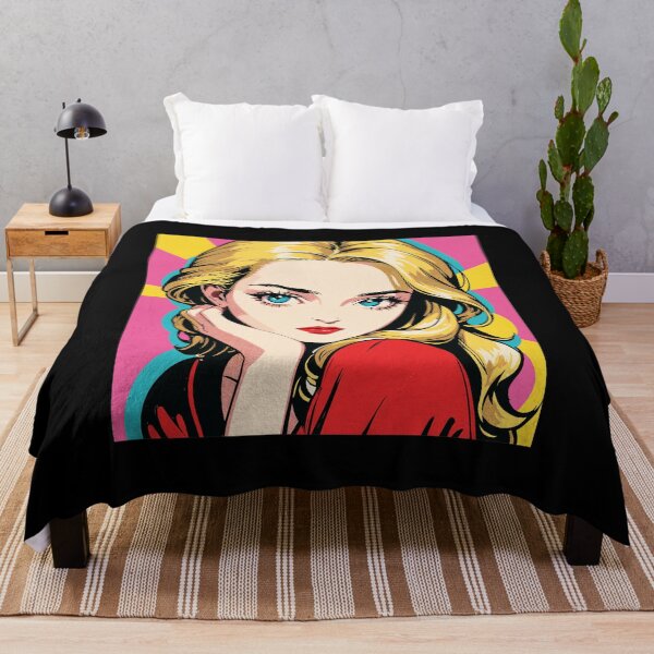 Item preview, Retro Anime Pop Art Blonde Beauty Portrait designed and sold by Oraast.