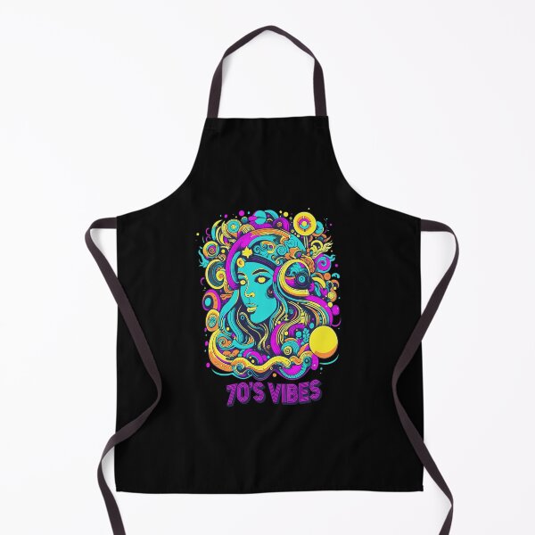 Item preview, Colorful 70s Vibes Psychedelic Woman Portrait Art designed and sold by Oraast.