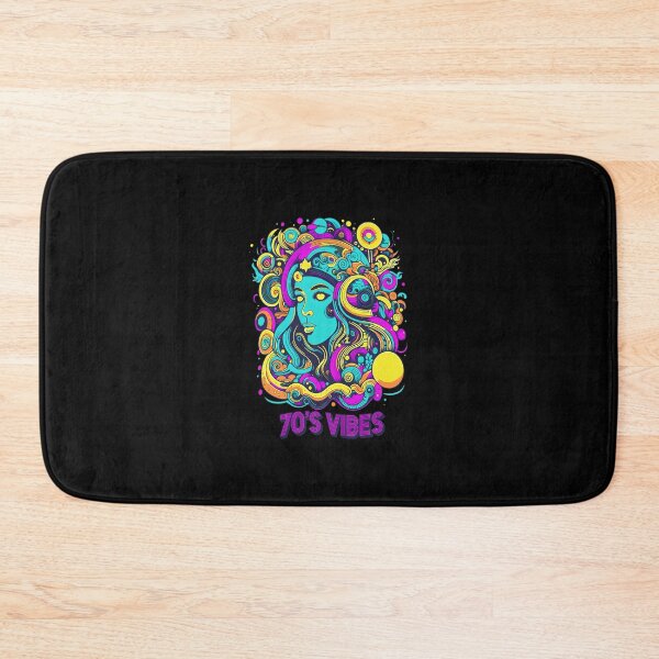 Item preview, Colorful 70s Vibes Psychedelic Woman Portrait Art designed and sold by Oraast.