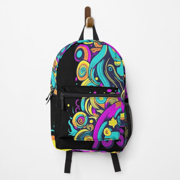 Item preview, Colorful 70s Vibes Psychedelic Woman Portrait Art designed and sold by Oraast.