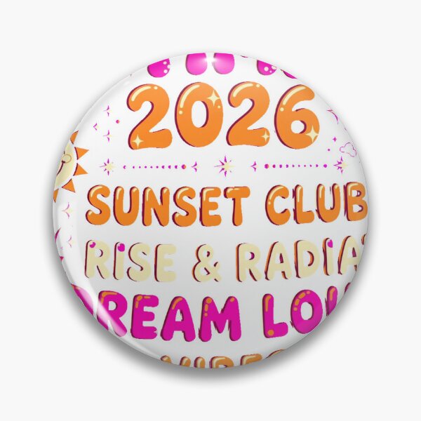 Item preview, ptimism 2026 Sunset Club Retro T-Shirt Graphic | Maximalism 2026 Summer PNG | Good Vibes Only designed and sold by Csaba1983.