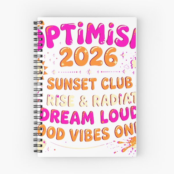 Item preview, ptimism 2026 Sunset Club Retro T-Shirt Graphic | Maximalism 2026 Summer PNG | Good Vibes Only designed and sold by Csaba1983.