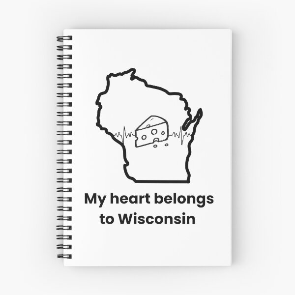 Item preview, My Heart Belongs to Wisconsin – Cheese & Heartbeat Design designed and sold by GiftableGems.