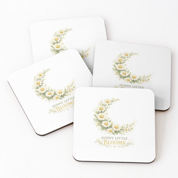 Item preview, Sunny Little Blooms Daisy Crescent Moon Cottagecore Floral Art Design designed and sold by inkoutninja.