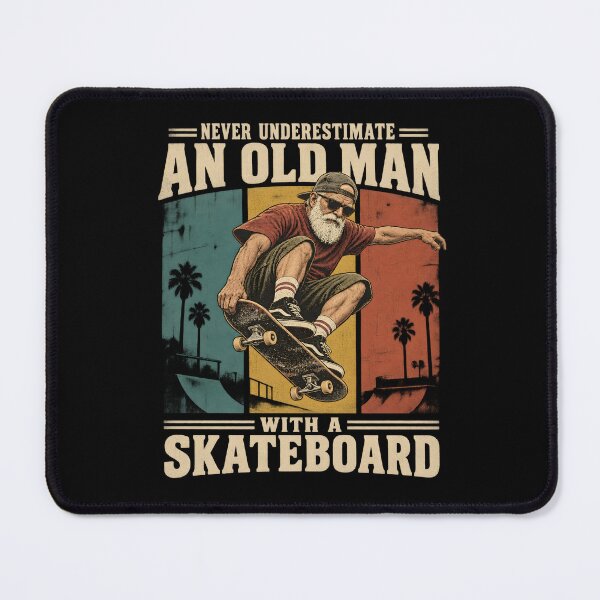 Item preview, Never Underestimate Old Man with A Skateboard designed and sold by a-turner-paint.