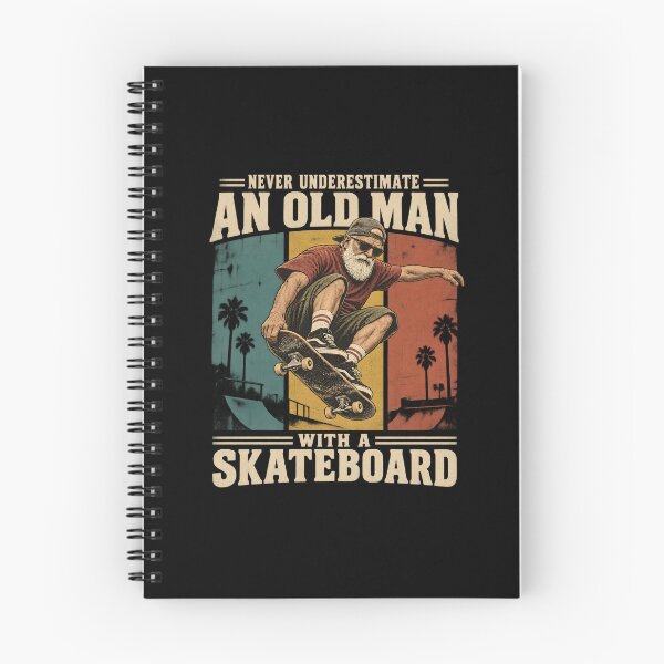 Item preview, Never Underestimate Old Man with A Skateboard designed and sold by a-turner-paint.