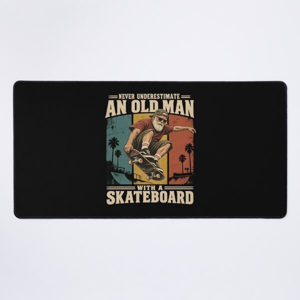 Item preview, Never Underestimate Old Man with A Skateboard designed and sold by a-turner-paint.