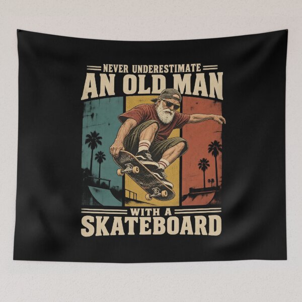 Item preview, Never Underestimate Old Man with A Skateboard designed and sold by a-turner-paint.