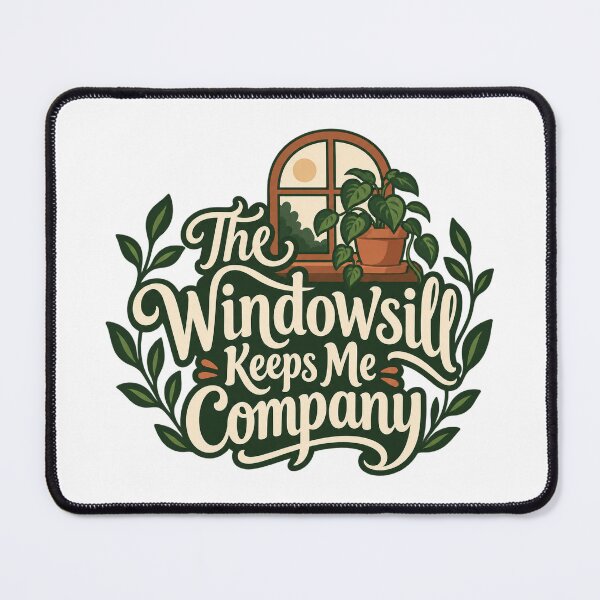 Item preview, The Windowsill Keeps Me Company Leaf Lettering designed and sold by Bikivuno.