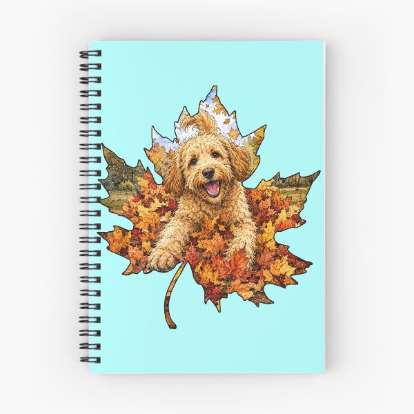 Item preview, Fall Labradoodle Dog Playing In Autumn Leaves designed and sold by Lion and Lamb Design.
