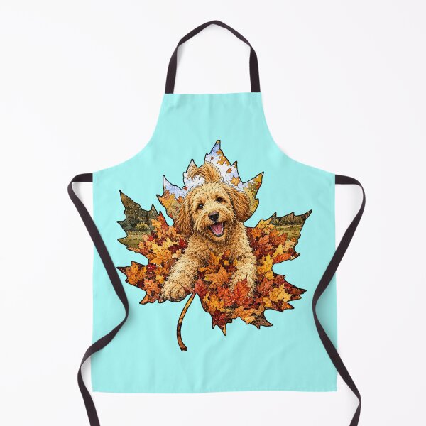 Item preview, Fall Labradoodle Dog Playing In Autumn Leaves designed and sold by Lion and Lamb Design.