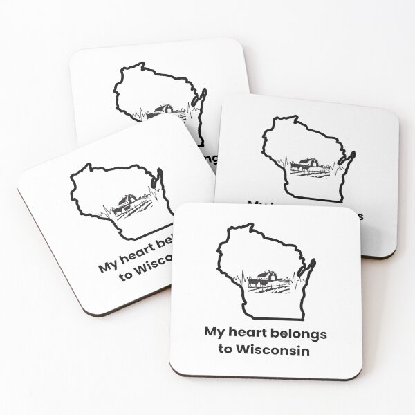 Item preview, My Heart Belongs to Wisconsin – Barn, Farm & Heartbeat Design designed and sold by GiftableGems.