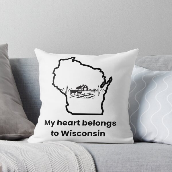 Item preview, My Heart Belongs to Wisconsin – Barn, Farm & Heartbeat Design designed and sold by GiftableGems.