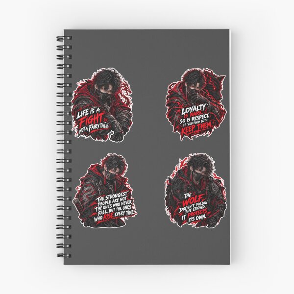 Item preview, Dark Anime Boy Quotes Sticker Pack Edgy Aesthetic Bundle designed and sold by NovaToons.