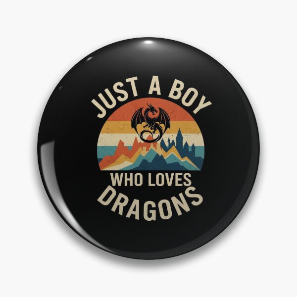 Item preview, Just a Boy Who Loves Dragons Retro Fantasy Design designed and sold by Ostericaimusa.