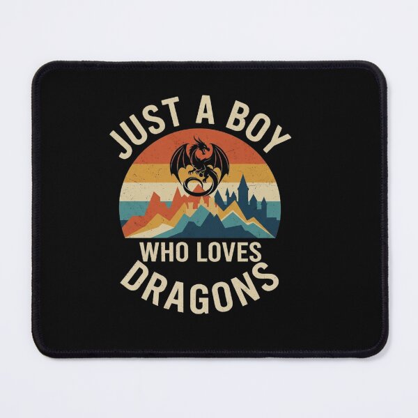 Item preview, Just a Boy Who Loves Dragons Retro Fantasy Design designed and sold by Ostericaimusa.
