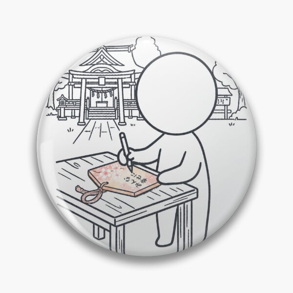 Item preview, Writing Wish on Ema Wooden Plaque - Japanese Shrine Culture Pictogram designed and sold by japan-picto.