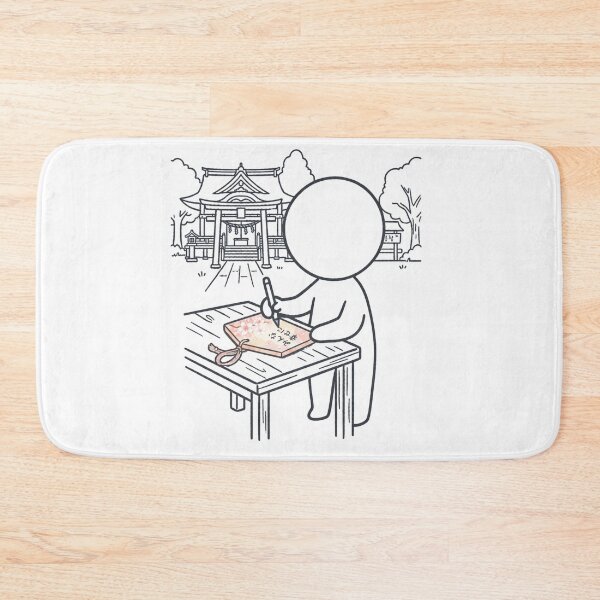 Item preview, Writing Wish on Ema Wooden Plaque - Japanese Shrine Culture Pictogram designed and sold by japan-picto.