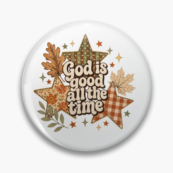 Item preview, God Is Good All the Time Retro Christian Fall Design designed and sold by PalleteCreation.