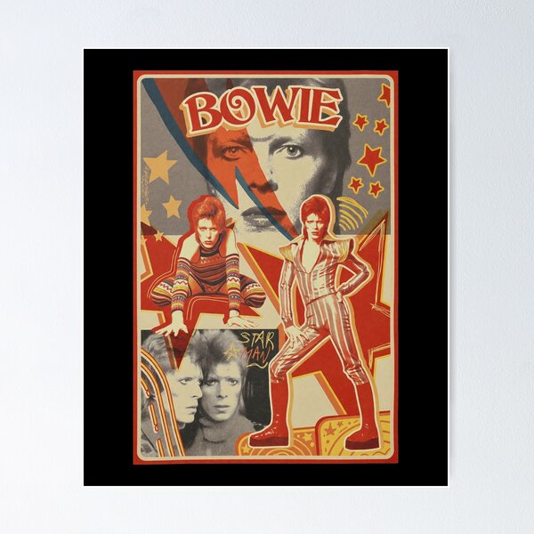 Item preview, David Bowie Retro Glam Rock Star Collage Art designed and sold by Oraast.