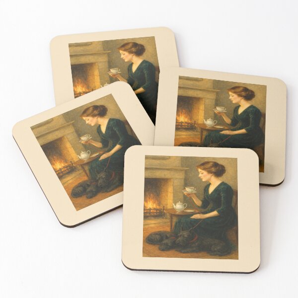 Item preview, Tea by the Fire with My Scotties designed and sold by Novel Works Studio.