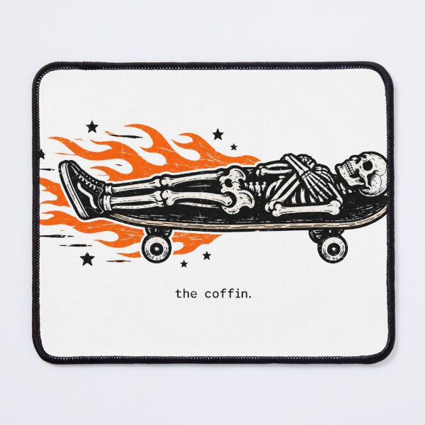 Item preview, The Coffin Skeleton Skateboard Design designed and sold by GrooveAndGlow.