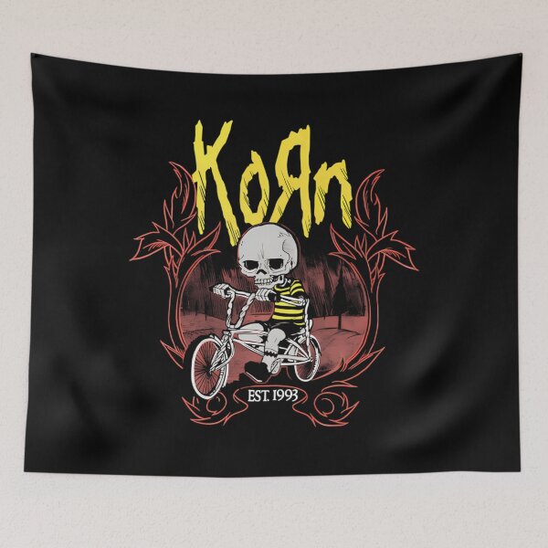 Item preview, Korn Nu Metal Band Skeleton Bike Ride Rock designed and sold by Bibi-25.