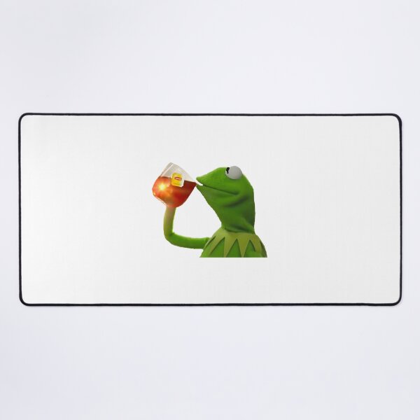 Item preview, Kermit the Frog Sipping Tea Funny Meme Illustration designed and sold by CoronaBeDamned.