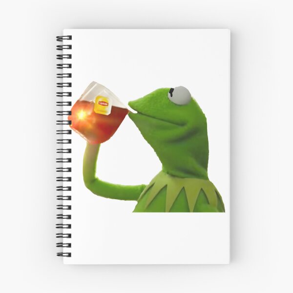 Item preview, Kermit the Frog Sipping Tea Funny Meme Illustration designed and sold by CoronaBeDamned.
