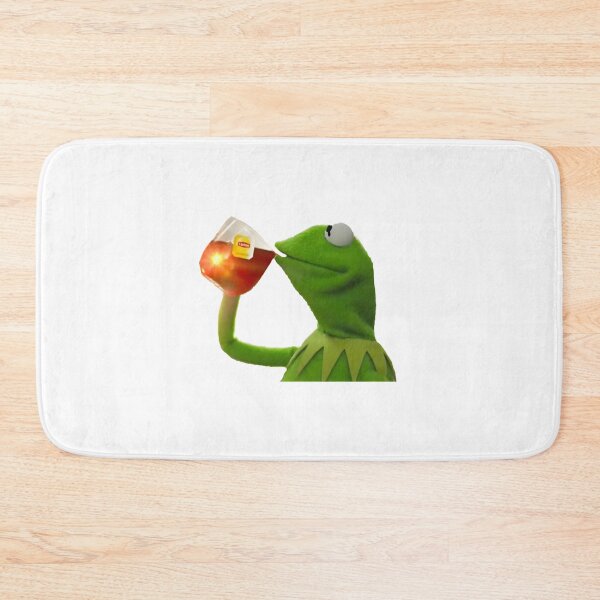 Item preview, Kermit the Frog Sipping Tea Funny Meme Illustration designed and sold by CoronaBeDamned.