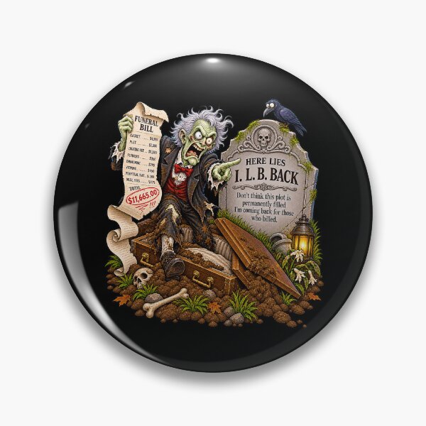 Item preview, ⚡HAUNTED TOMBSTONE COLLECTION - I.L.B. Back - dark version designed and sold by WheelieGdArt.