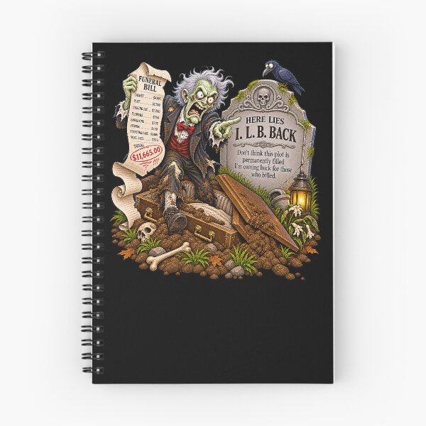 Item preview, ⚡HAUNTED TOMBSTONE COLLECTION - I.L.B. Back - dark version designed and sold by WheelieGdArt.